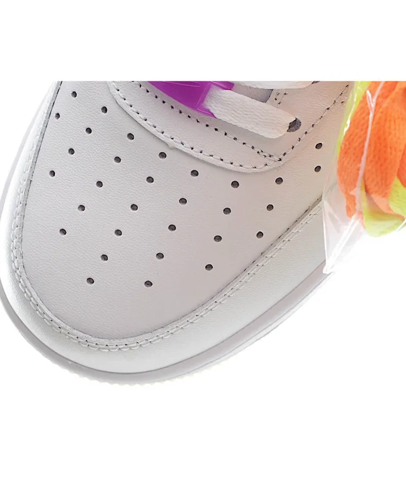 Nike Air Force 107 Sneakers White Black Orange