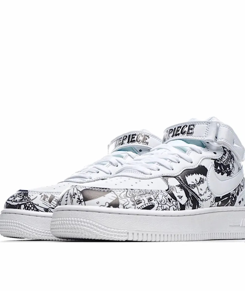 Nike Air Force 1 High 07 Black & White Mid-Top Sneakers