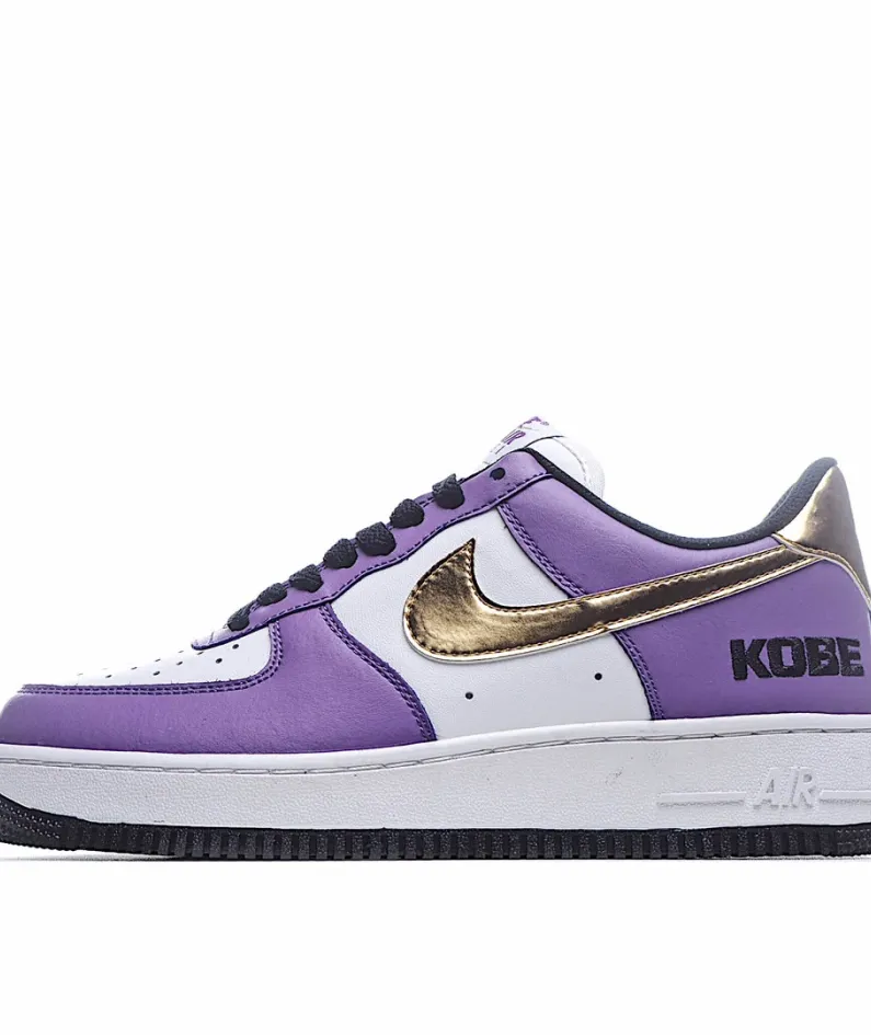 Nike Air Force 1' 07 Purple Gold White