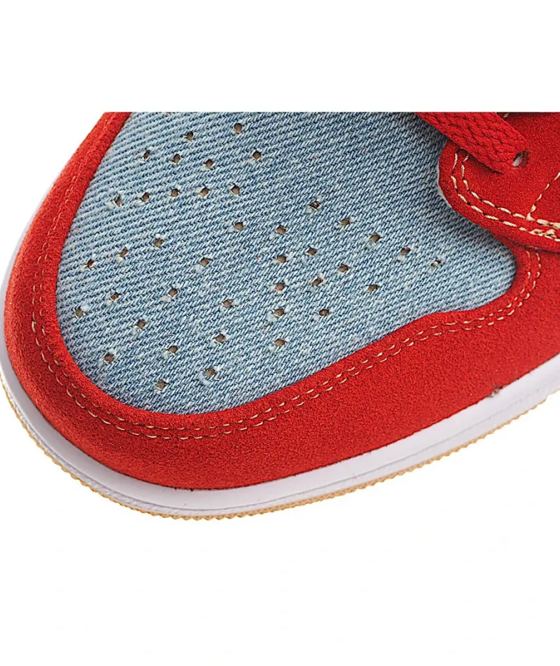 Air Jordan 1 Mid 'Denim Red'