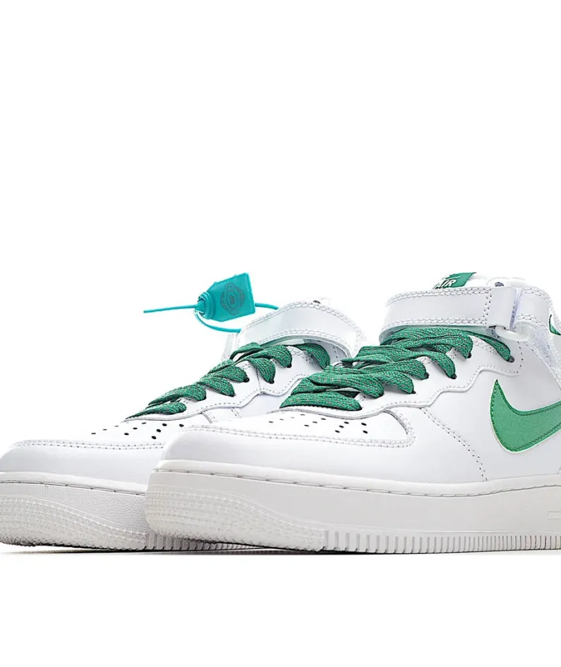 Nike Air Force 1 Mid Mid Top White Green