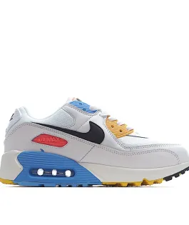 Nike Air Max 90 "Solar Flare" White, Blue and Yellow