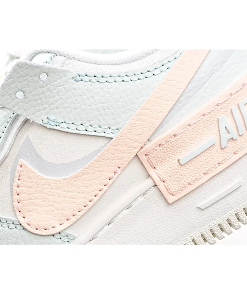 Nike Air Force 1 Shadow White, Blue and Pink Low-Top Sneakers