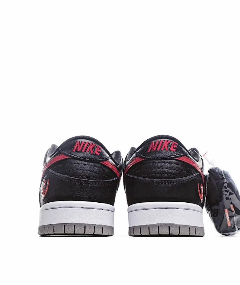 Nike Dunk Low Premium Black and Red Low Top Sneakers