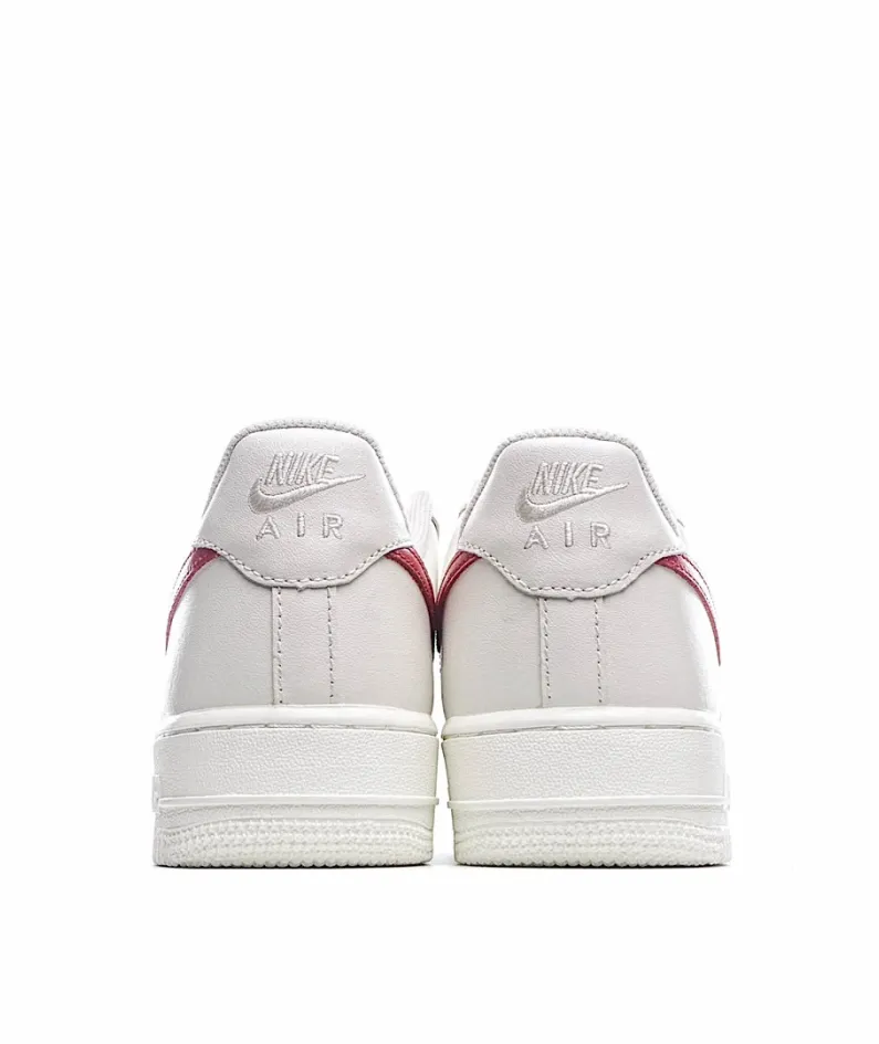 Nike Air Force 1 AF1 White and Red Sneakers