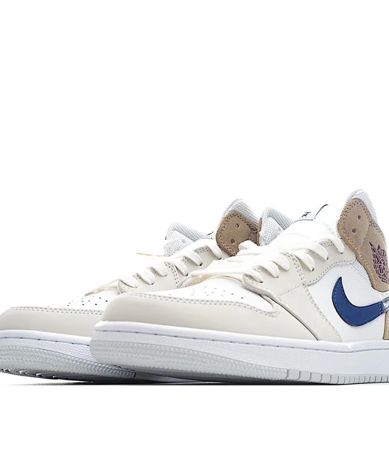 Air Jordan 1 Mid 'White Khaki Blue Void'