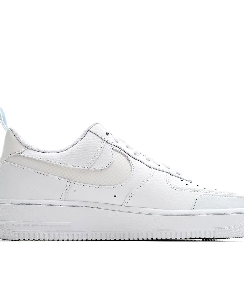 Nike Air Force 1 Low Top White and Blue Reflective