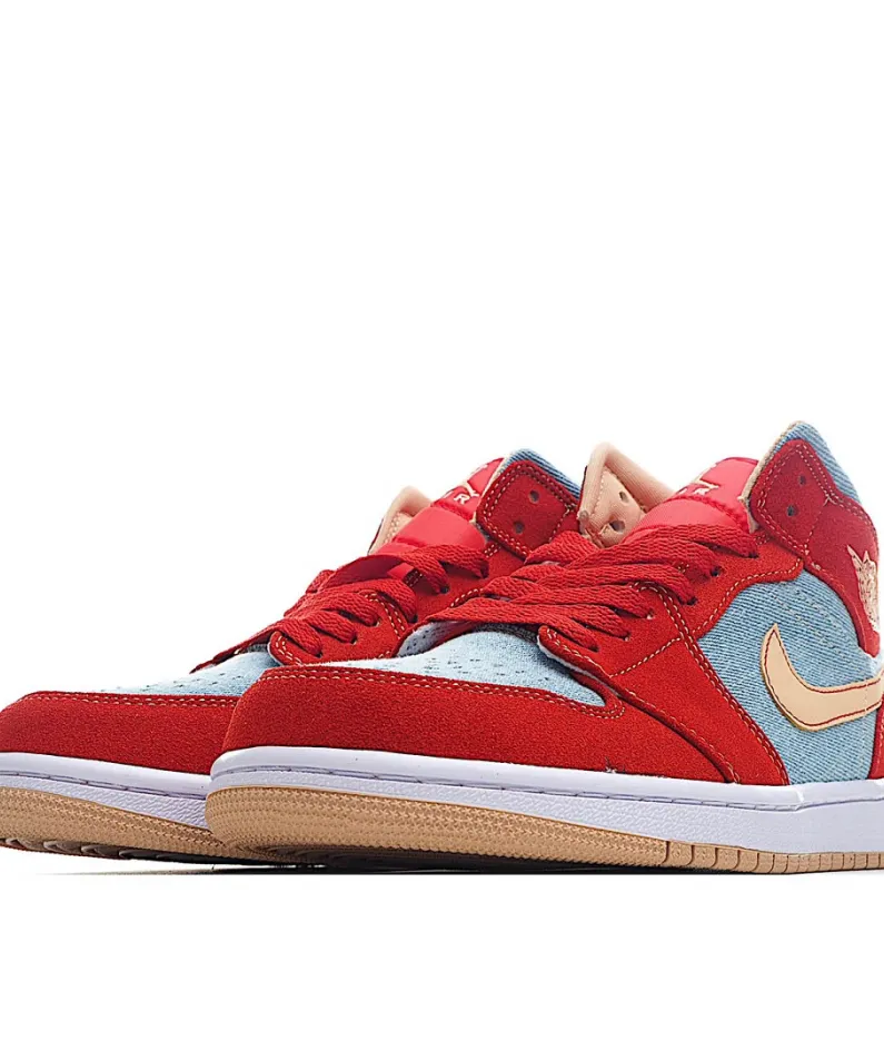 Air Jordan 1 Mid 'Denim Red'
