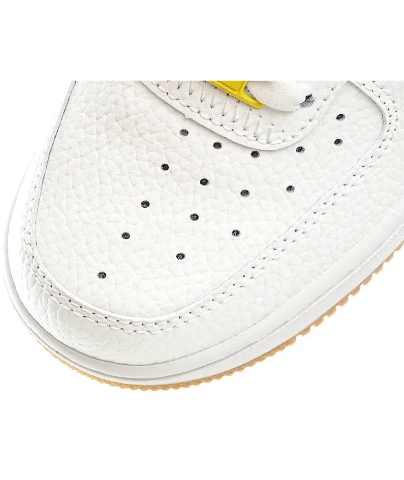 Nike Air Force1 Vandalized Black and Yellow Sneakers