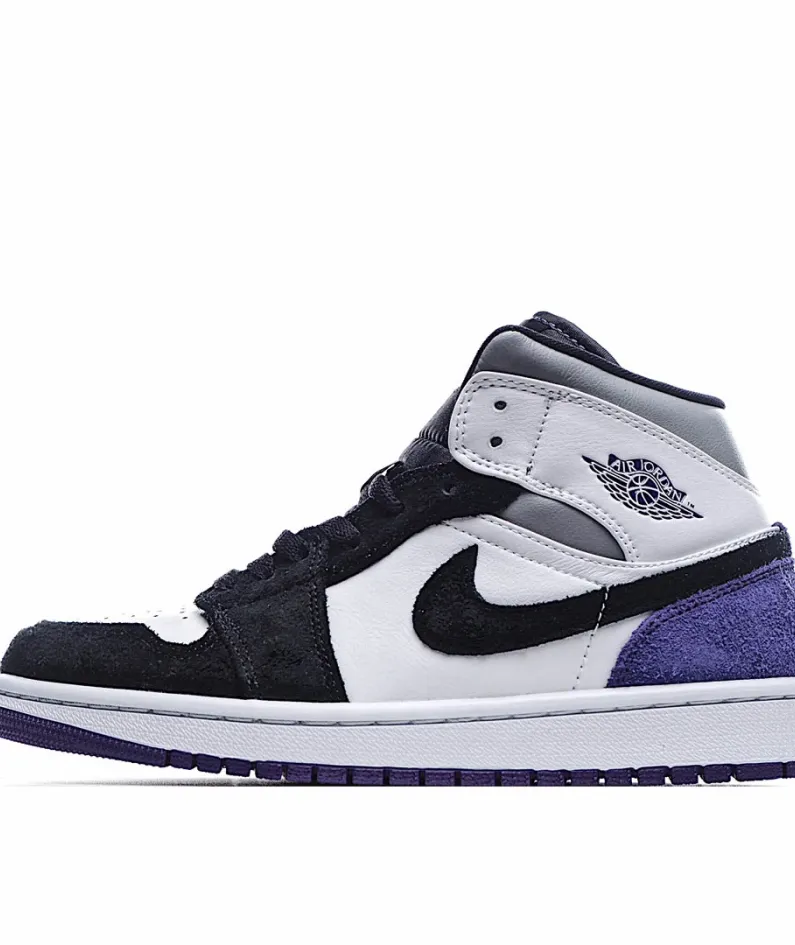 Air Jordan 1 Mid AJ1 Mid Basketball Shoes Grey Panda