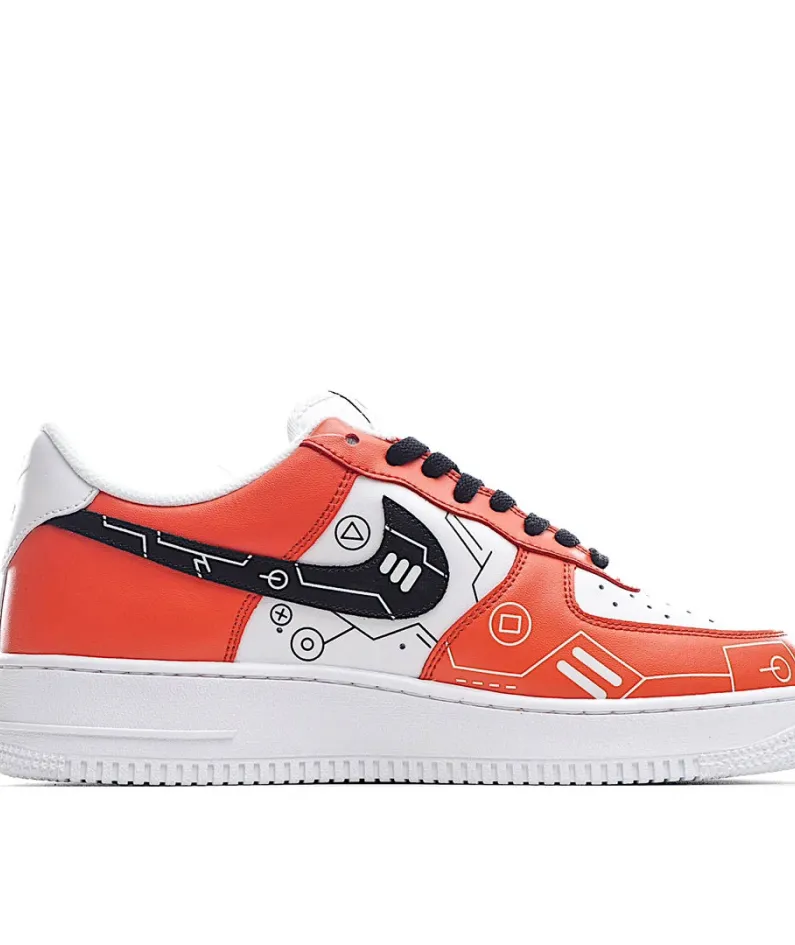 Nike Air Force 1 Low'07 White Red Black Low Top Sneakers
