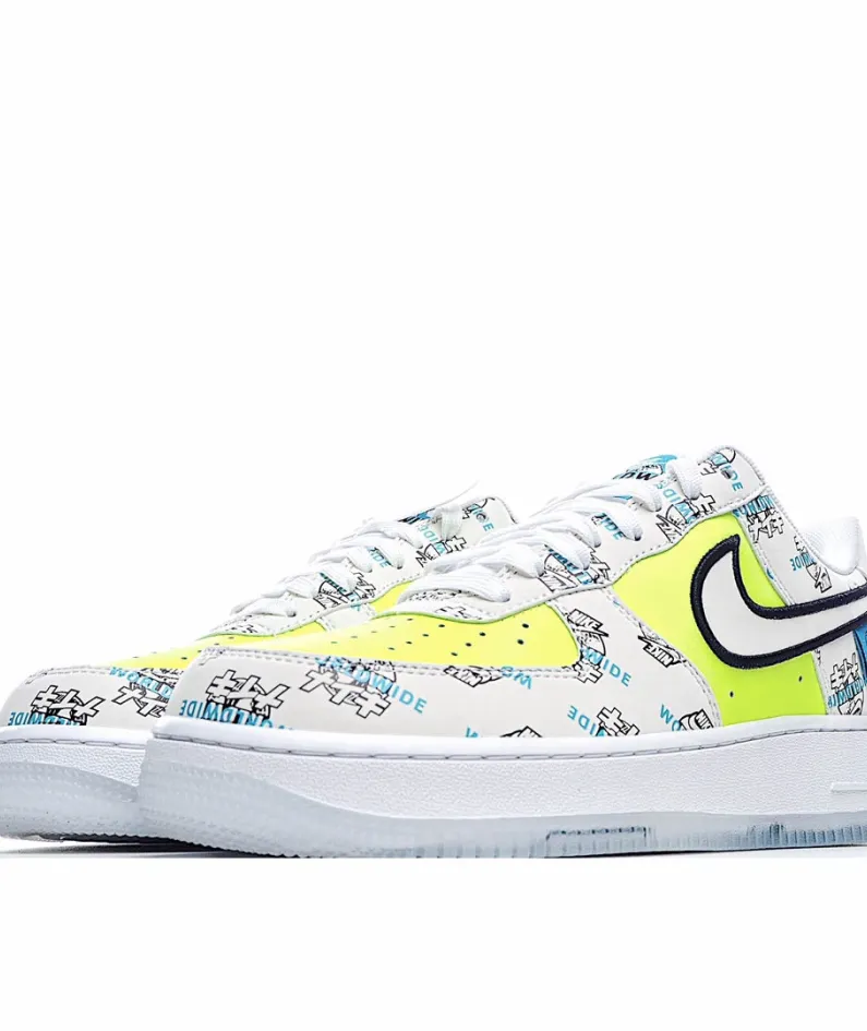 Nike Air Force 1 “Worldwide”Black/Flash Crimson-Green