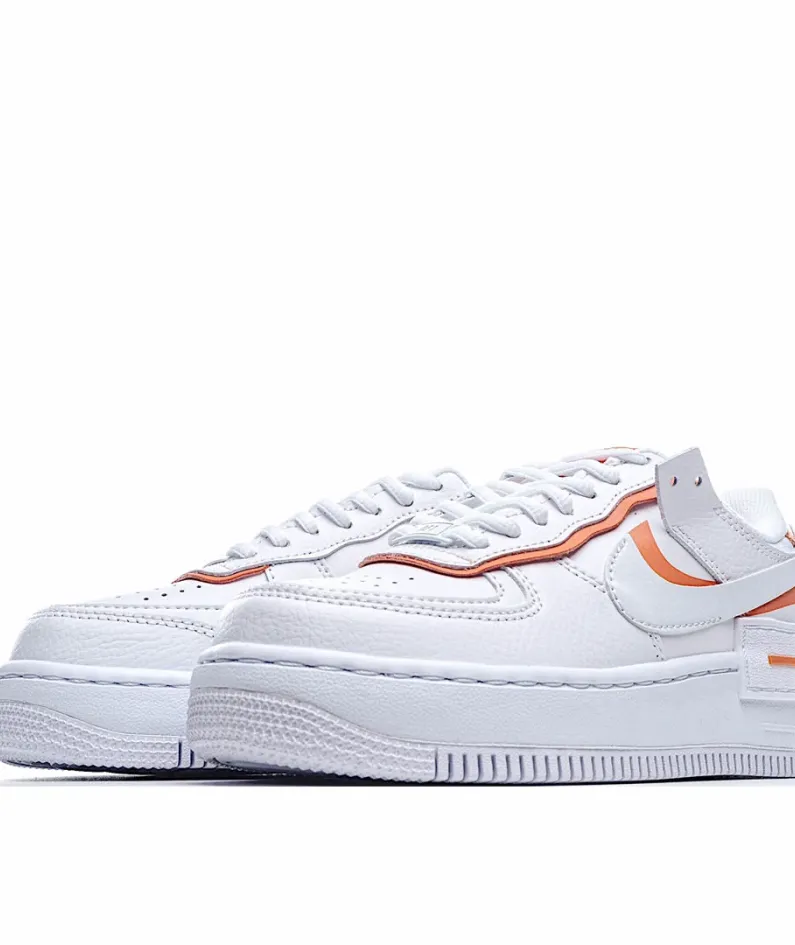 Nike WMNS Air Force 1 Shadow White Orange Orange Sneakers
