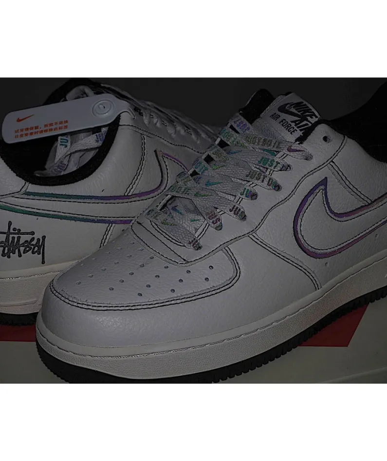Stussy x Nike Air Force 1 Low Low-Top Sneakers