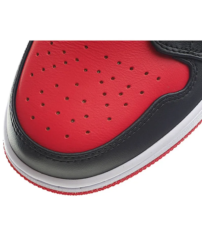 Air Jordan 1 Low Low Top Retro Culture Basketball Shoes Black Red Toe