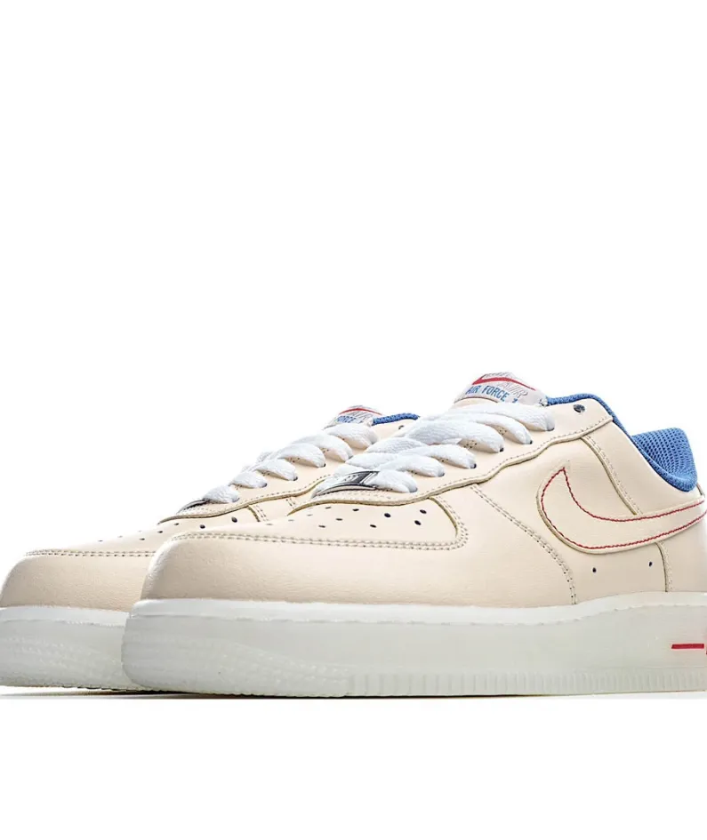 Nike Air Force1 Beige Low-Top Sneakers