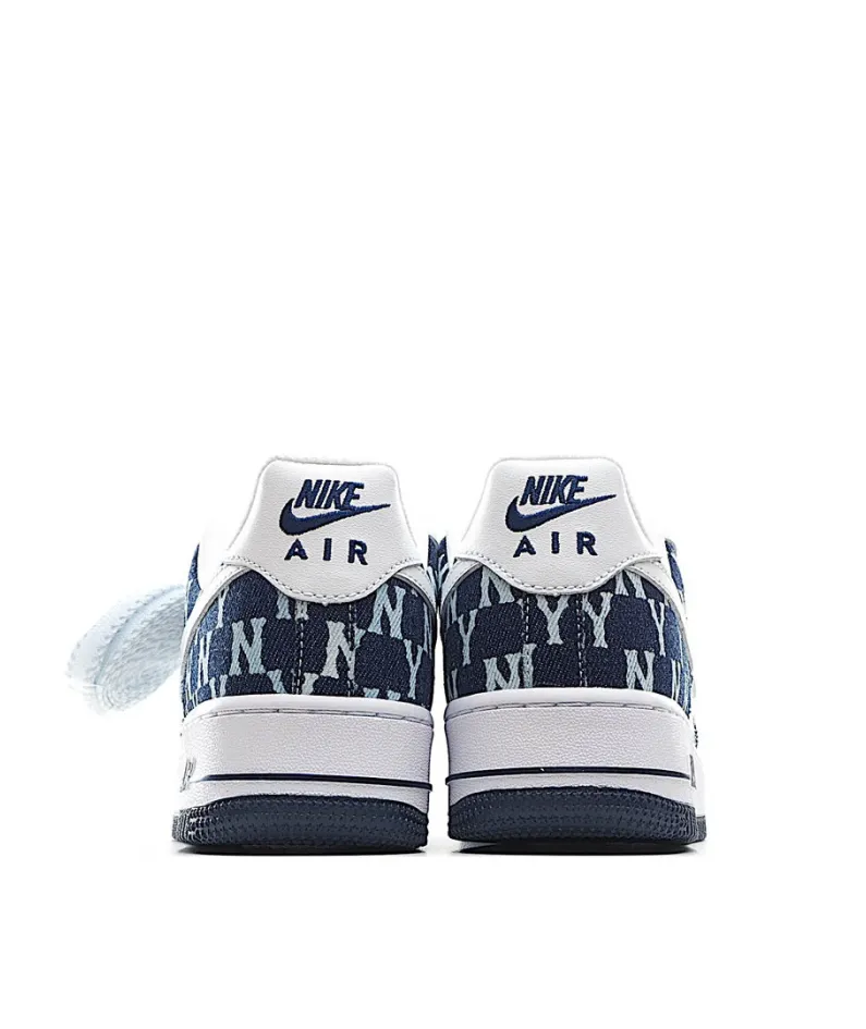 Nike Air Force 1'07 White and Blue Denim Print Panel