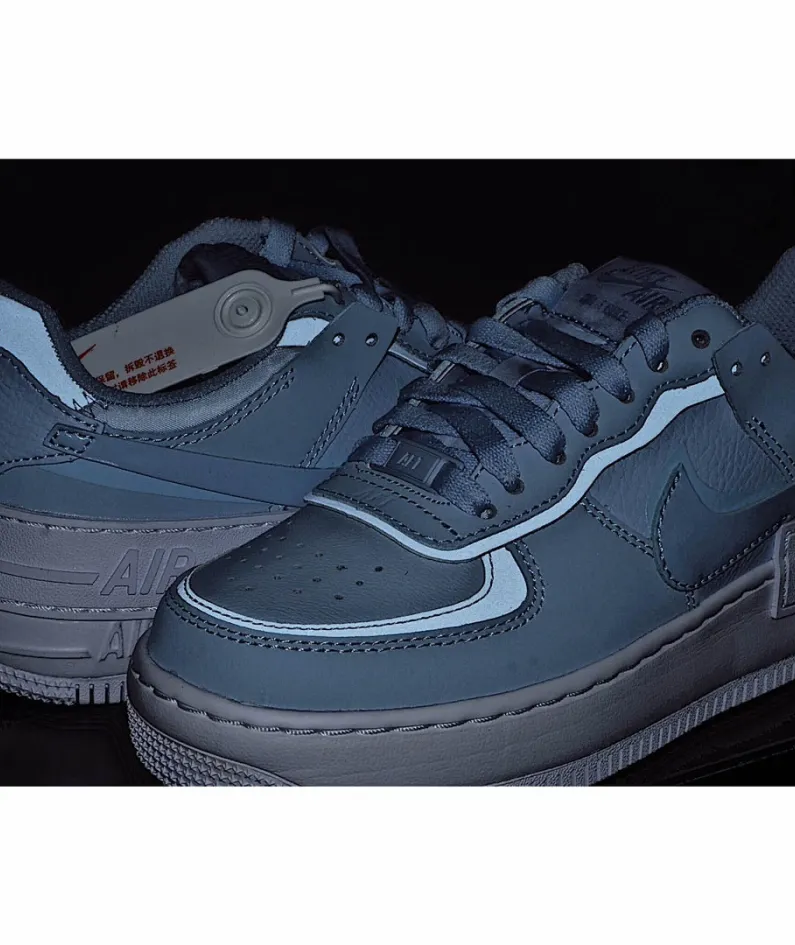 Nike Womens Air Force 1 AF1 Shadow White Hydrogen Blue  蓝云朵