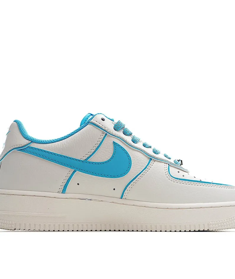NikeAir Force 1 07 Low Beige Blue Low Top