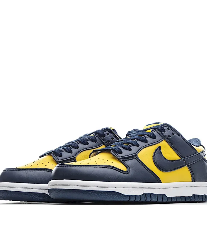 Nike SB Dunk LowMichigan Low Top Sneakers Blue Yellow