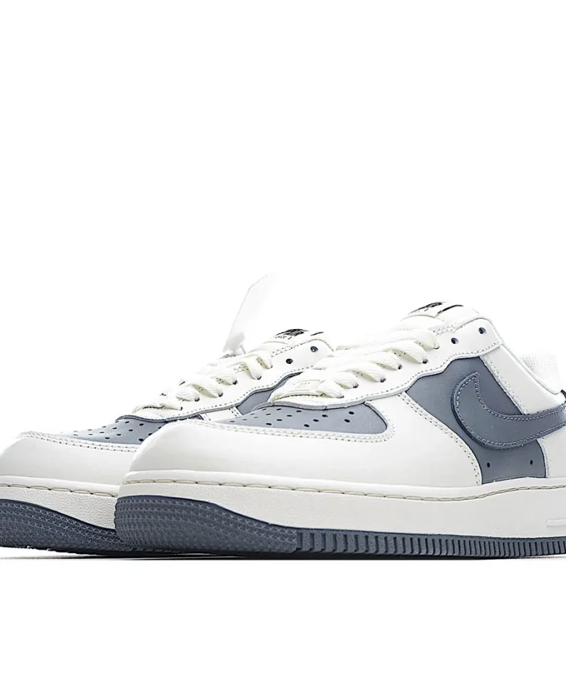 Nike Air Force 1 White and Grey Low Top