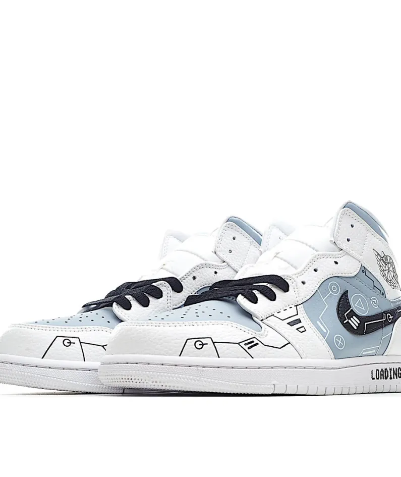 Air Jordan 1 Mid Video Game Series AJ Mid Basketball Shoes