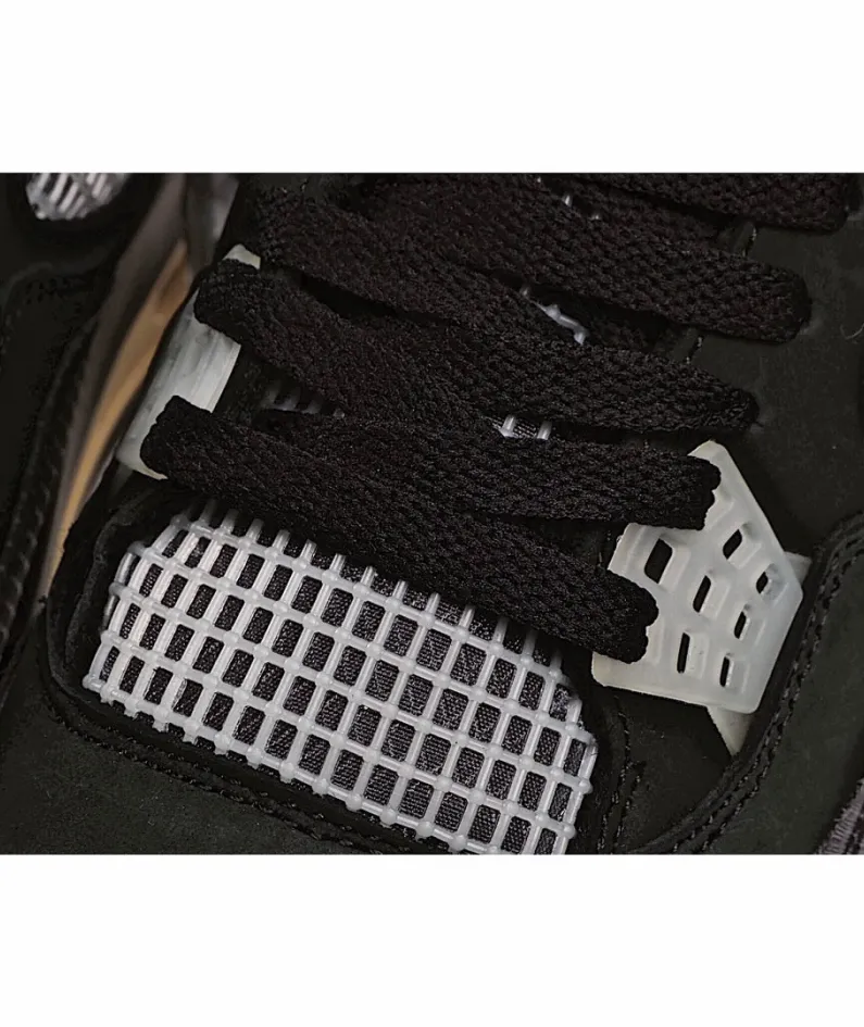 Air Jordan AJ4 RetroCream Cicada Wing Black Gray Red
