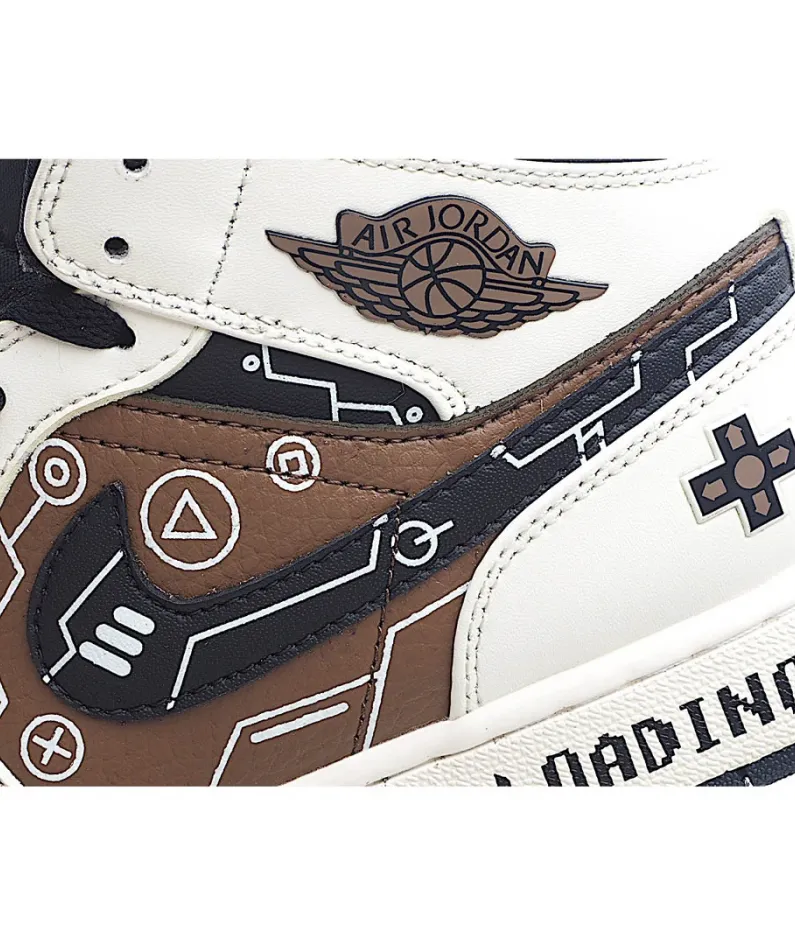 Air Jordan 1 Mid Video Game Series AJ Mid Basketball Shoes