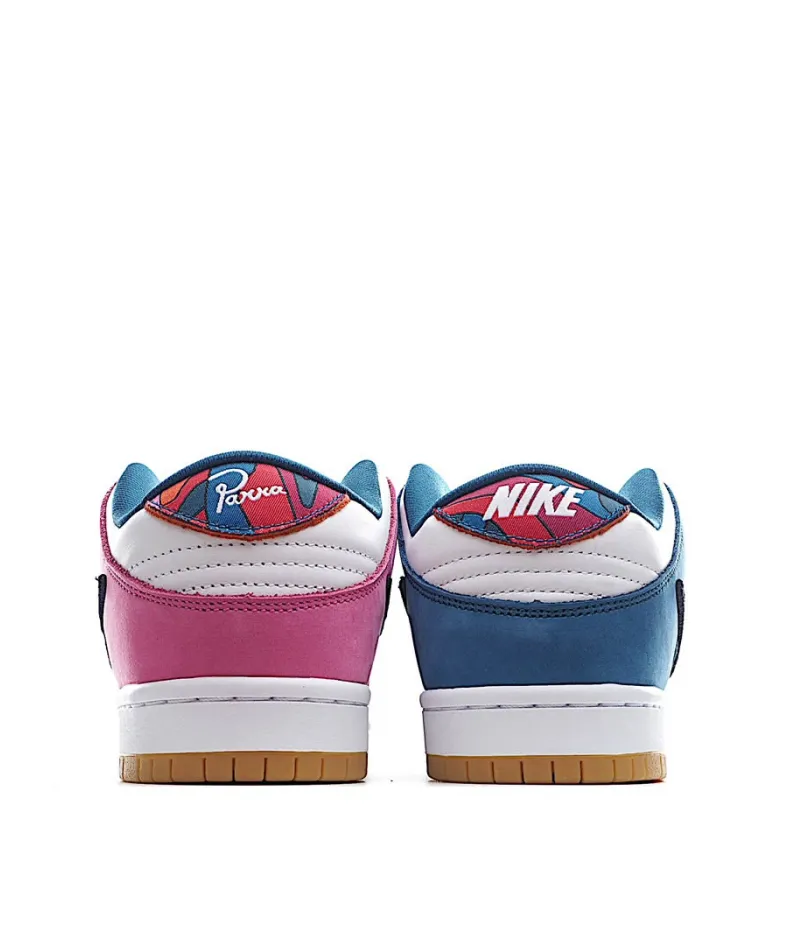 Parra X Nike Sb Dunk Low Pro White Blue Red