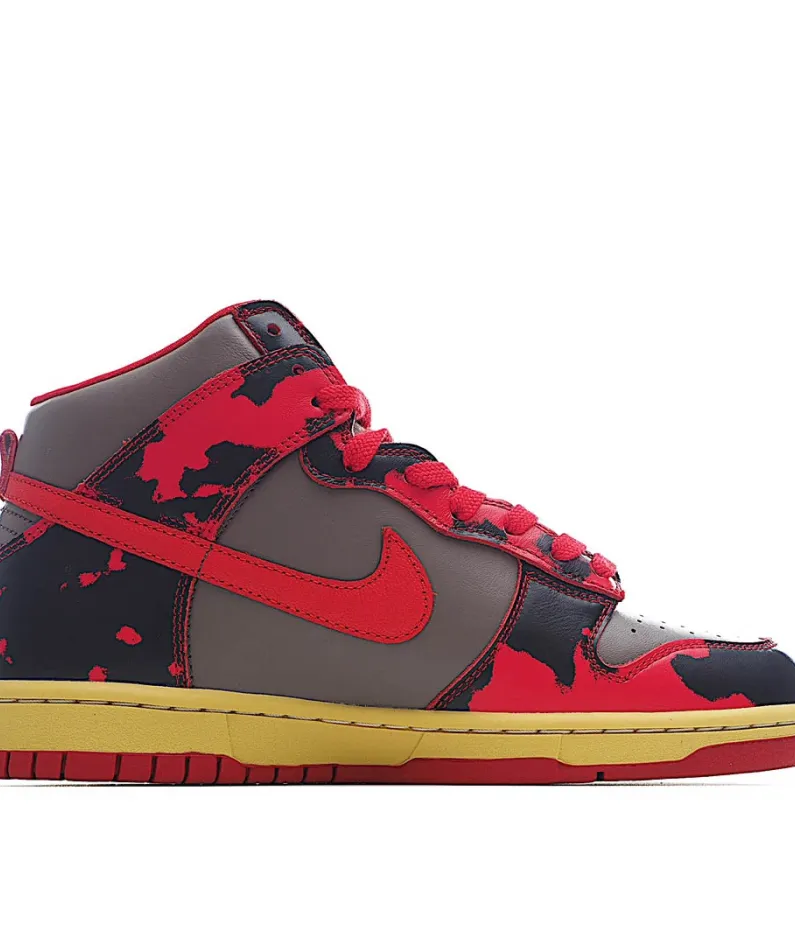 Nike Dunk High “Red Camo”  灰  黑 
