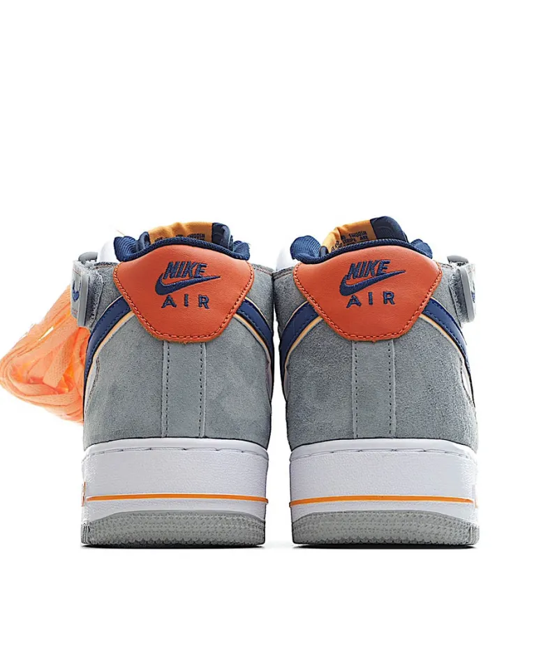 Nike Air Force 1 White Gray Blue Orange