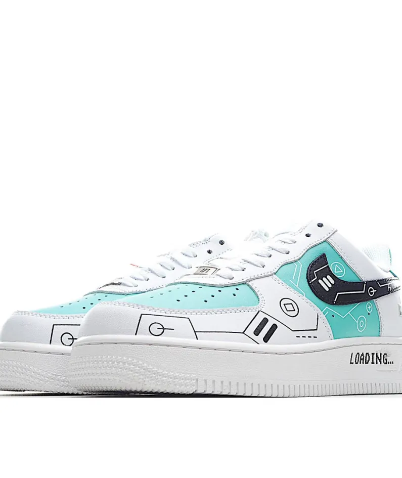 Nike Air Force 1 Low'07 White and Green Low Top