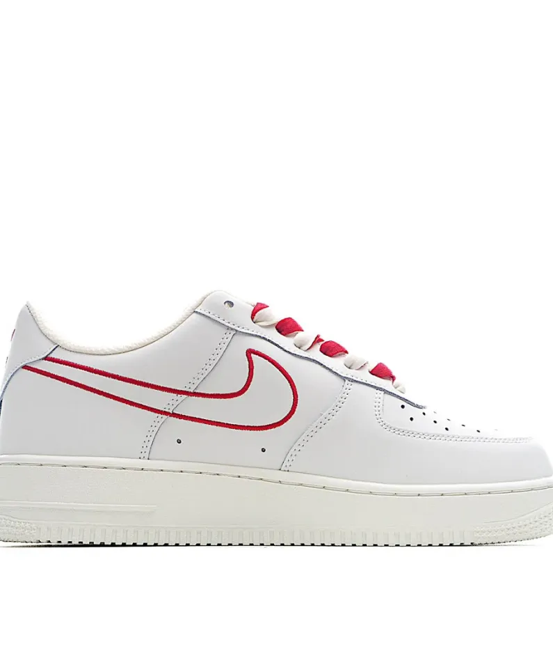 Nike Air Force 1 07 Beige Red