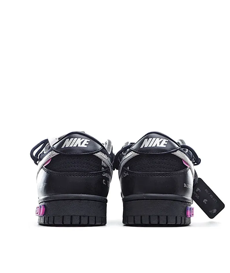 Nike 0ff-White x Nike Dunk Low Black Silver Purple