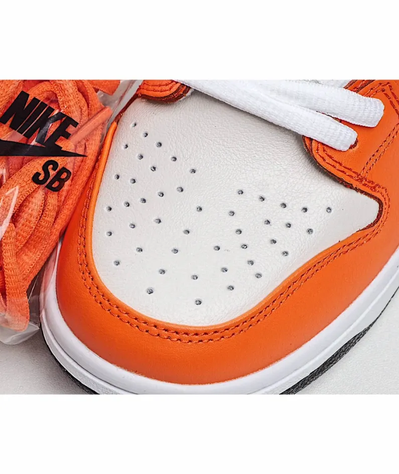 Nike SB Dunk Low White and Orange