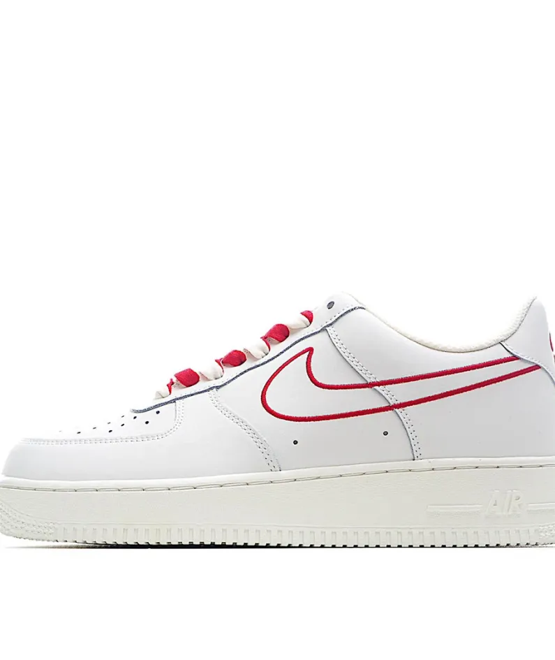 Nike Air Force 1 07 Beige Red