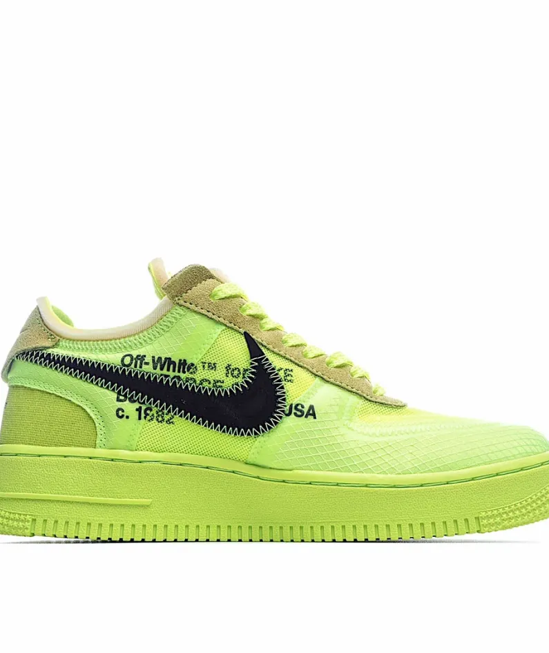 Off-White x Nike Air Force 1 Low Yellow Green