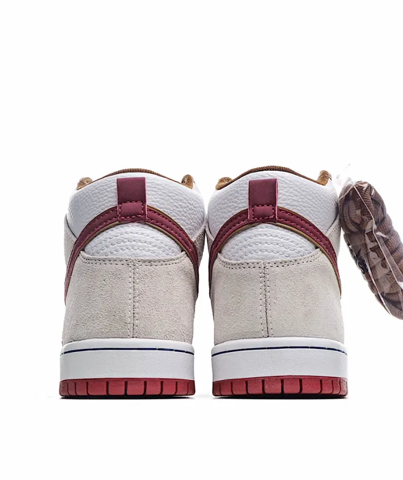 Nike SB Dunk High "Team Crimson" Off-White Red Hook