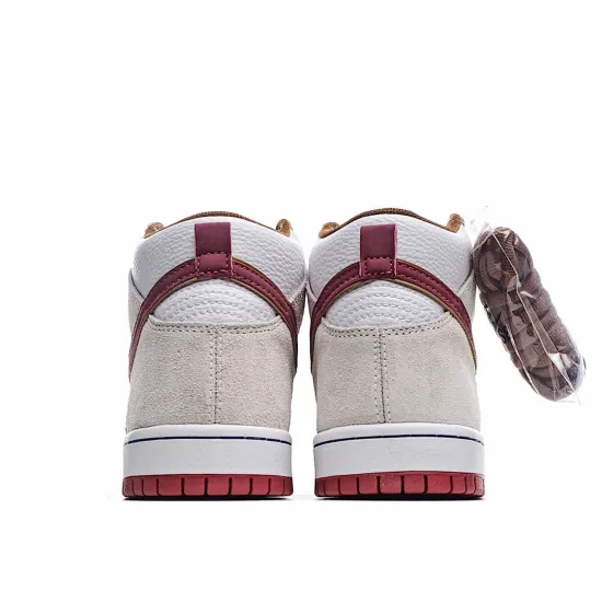 Nike SB Dunk High "Team Crimson" Off-White Red Hook
