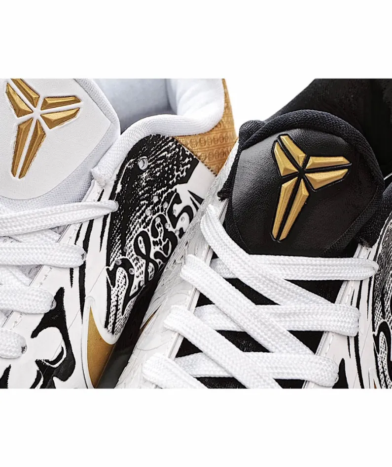 Nike Nike Zoom Kobe ProtroBig Stage Parade low-top basketball shoes black and white gold