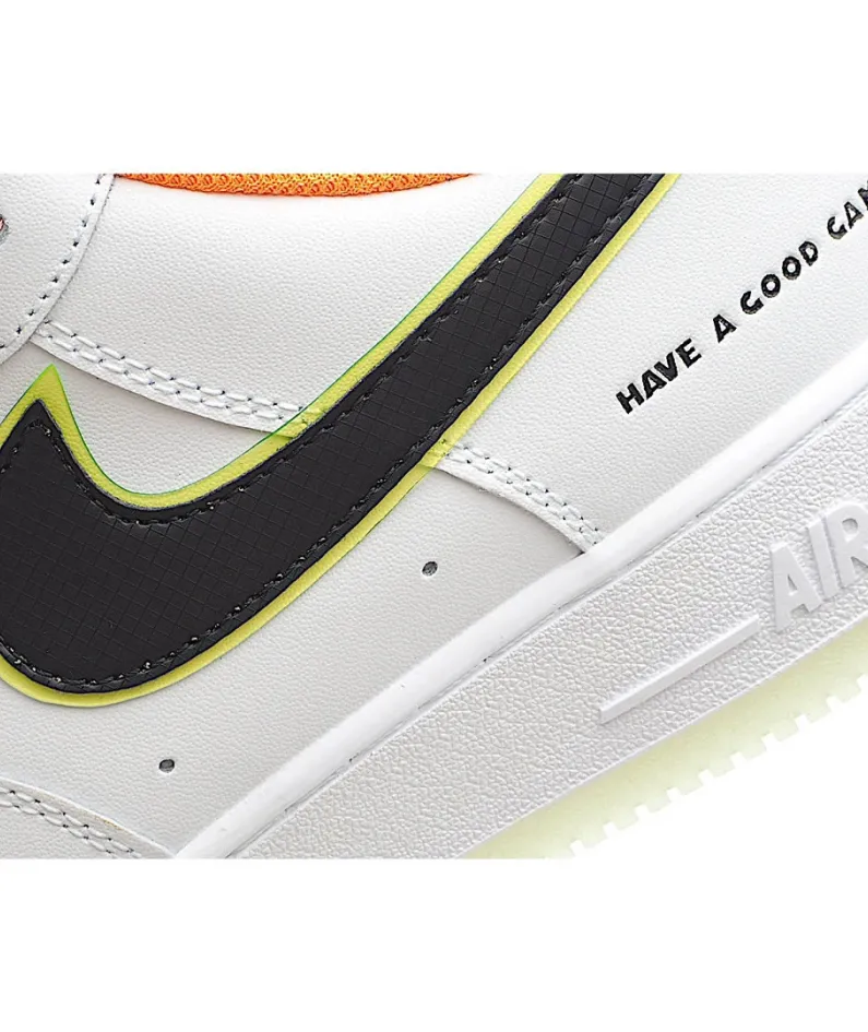 Nike Air Force 107 Sneakers White Black Orange
