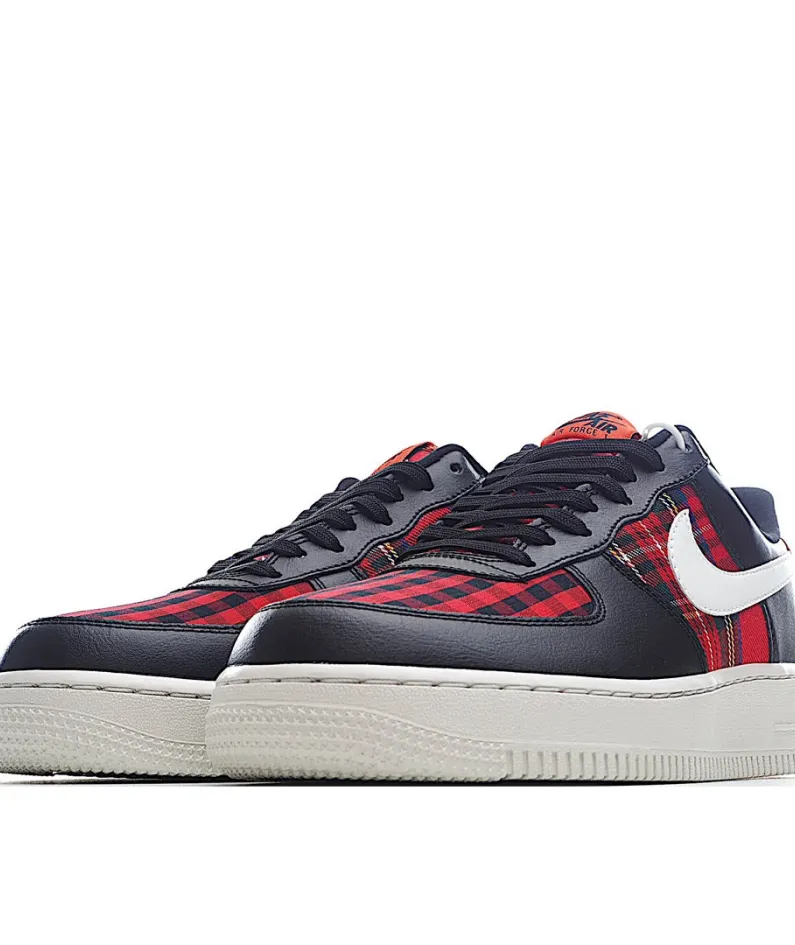 Nike Air Force 1 Low Top Black Red