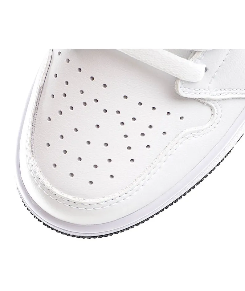 Air Jordan 1 Low Low Top Retro Culture Basketball Shoes White Black Powder