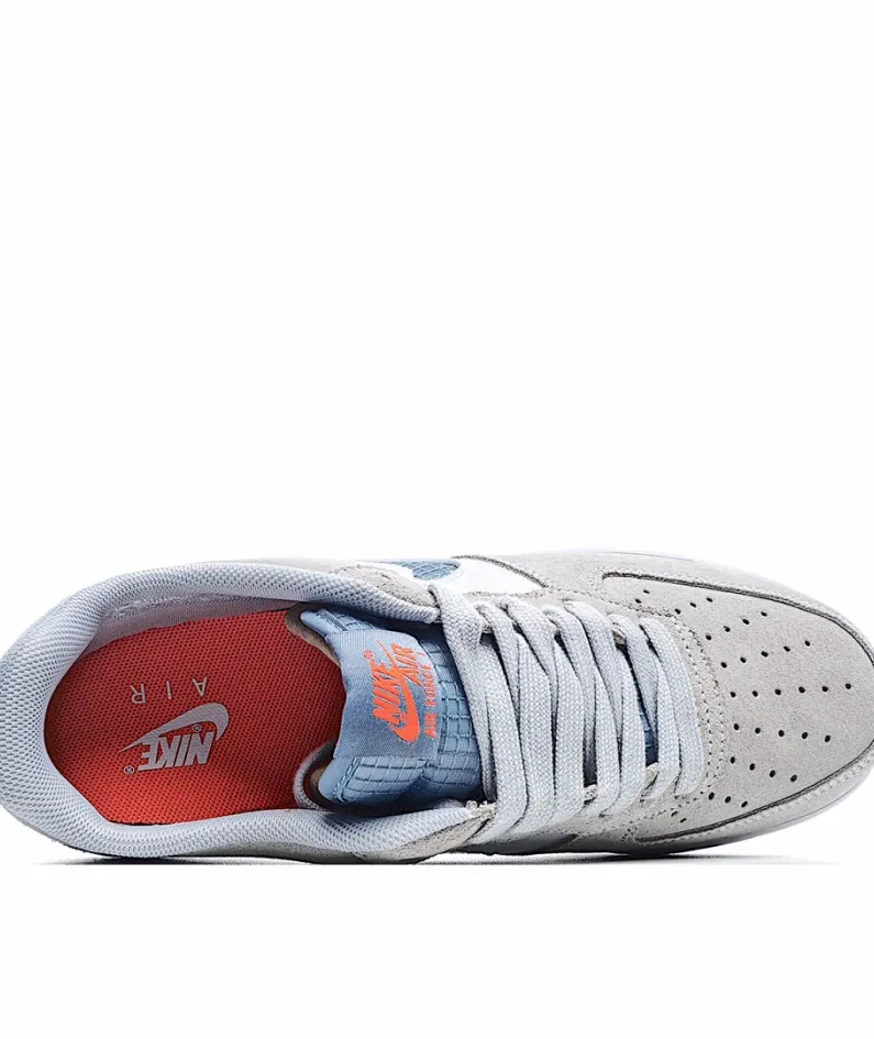 Nike Air Force 1 Low Top Sneakers Off-White Orange