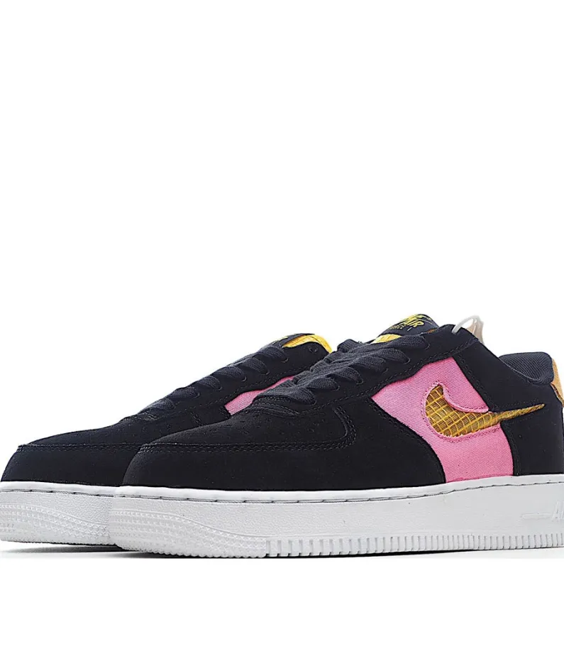 Nike Wmns Air Force 1'07 Black Pink Yellow