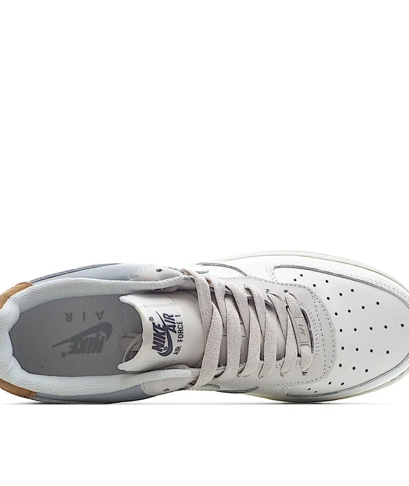 Nike Air Force 1 07 White Grey Blue Yellow