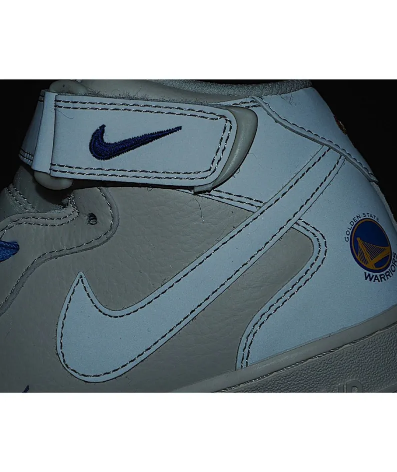 Nike Air Force 1 Mid07 Beige and Yellow Mid-Top Sneakers