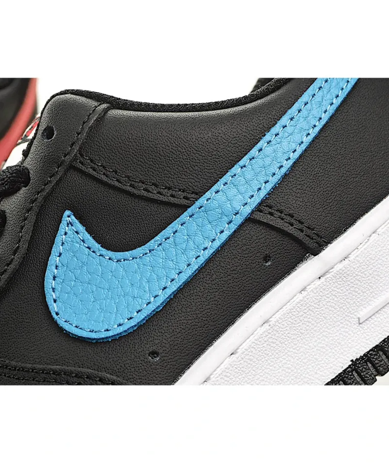 Nike Air Force 107 Low Black Blue Red Low Top