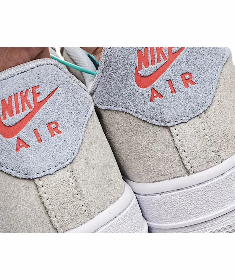 Nike Air Force 1 Low Top Sneakers Off-White Orange