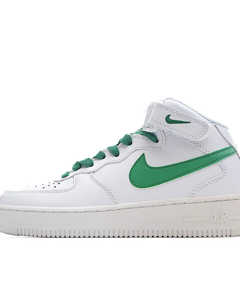 Nike Air Force 1 Mid Mid Top White Green
